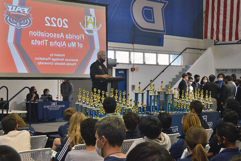 Richard Rovere, Director of Math Competition at American Heritage and one of the key organizers of this annual Mu Alpha Theta event.